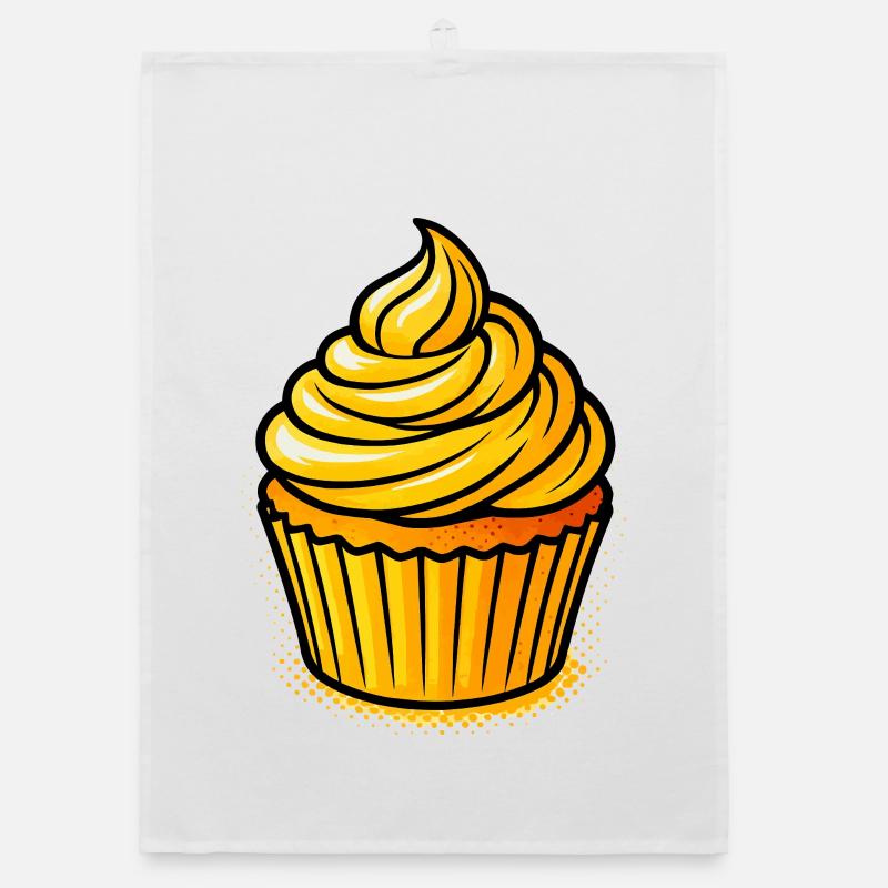 Golden Cupcake Organic dish towel