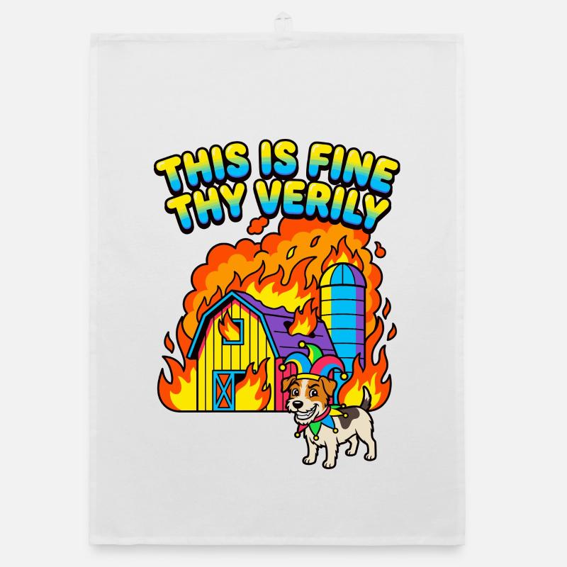 This Is Fine Thy Verily Organic Geschirrtuch