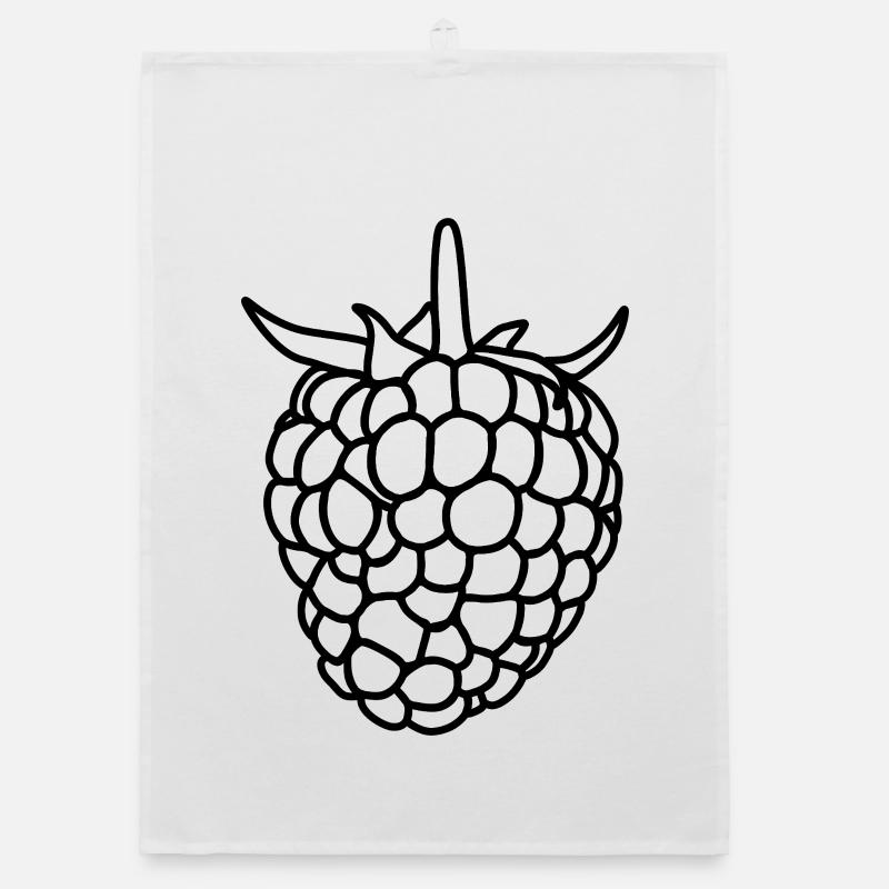 Raspberry Silhouette Organic dish towel