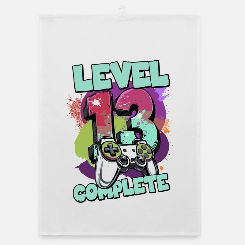 Level 13 Complete Gaming Splash years old Organic dish towel