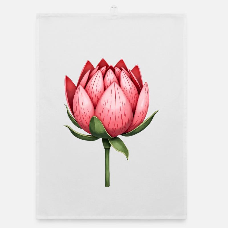 Sugar Bushes Protea Flower Organic dish towel
