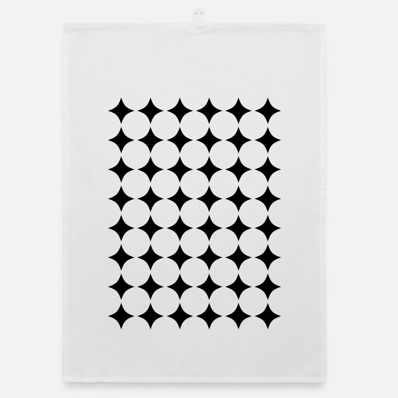 Geometrische Kreismustergitter Organic Geschirrtuch