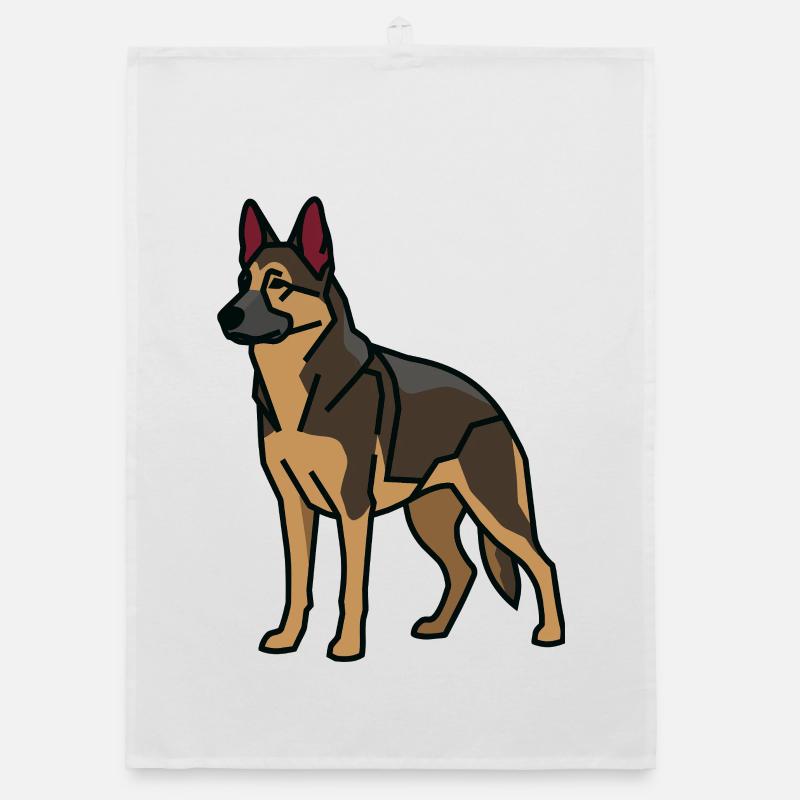 Deutscher Schäferhund Organic Geschirrtuch