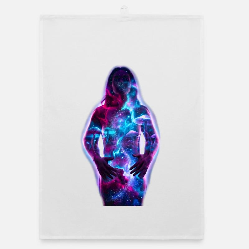 Cosmic Body: Galactic Glow Organic dish towel