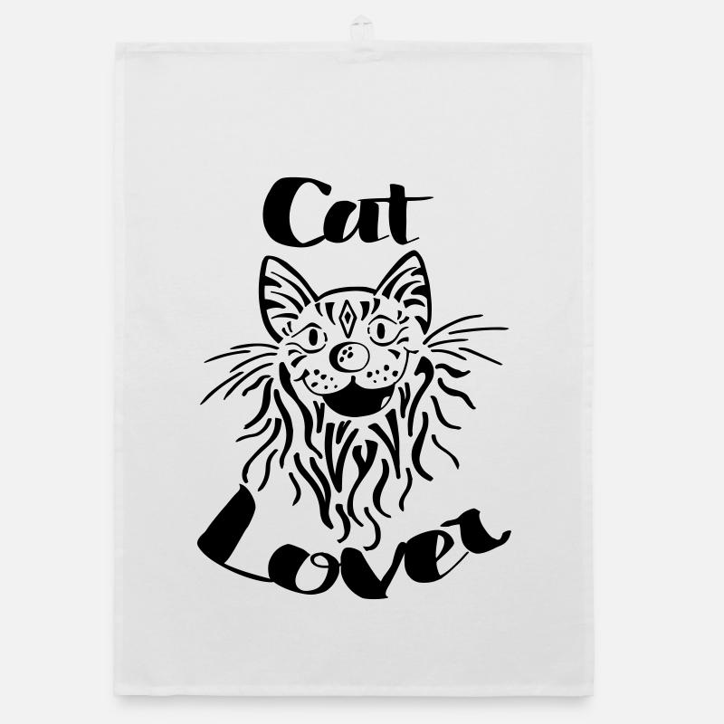 Amant de chat - chat - Chats - Chats - Cadeau Torchon bio
