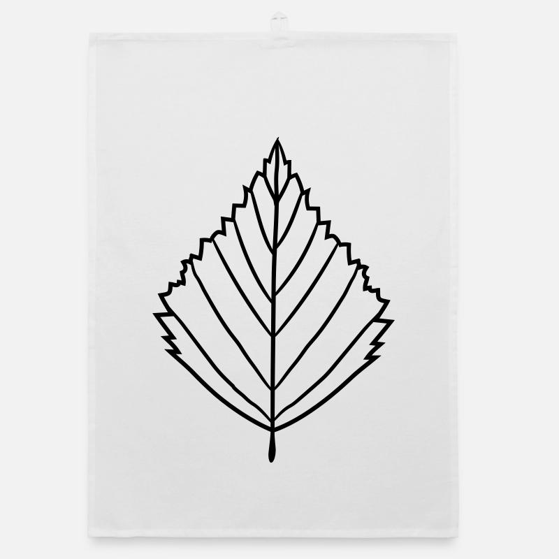 silhouette birch leaf tree plant shape clip art desig Organic dish towel