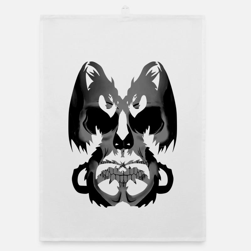 Skull and Dragons Organic Geschirrtuch