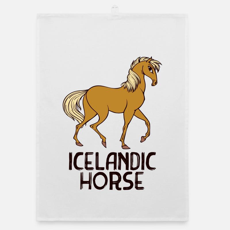 Isländer Pferde Pferdenarr Islandpferde Spruch Organic Geschirrtuch