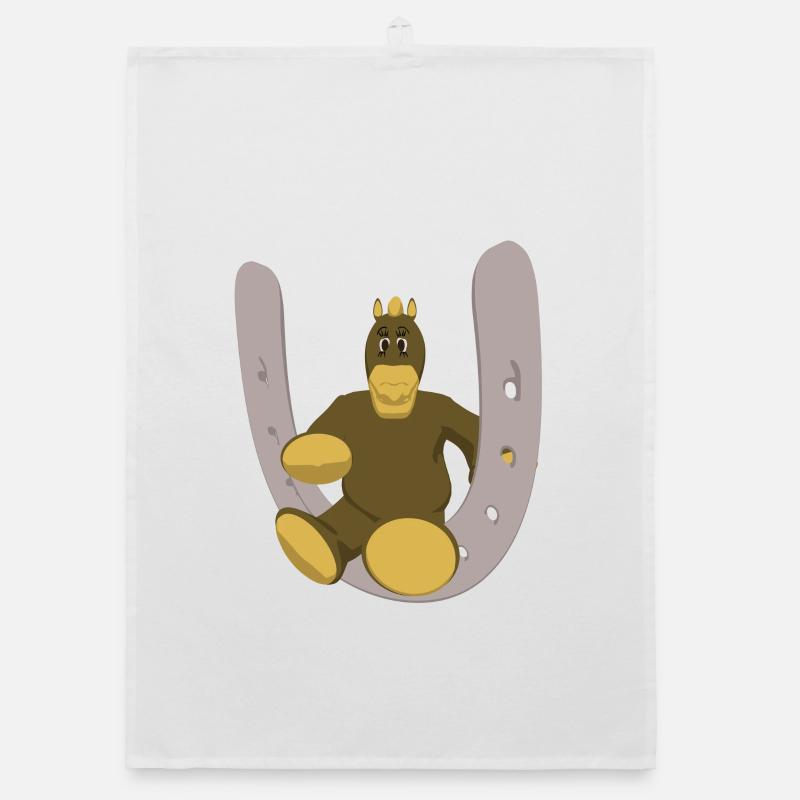 Cheval en fer à cheval Torchon bio