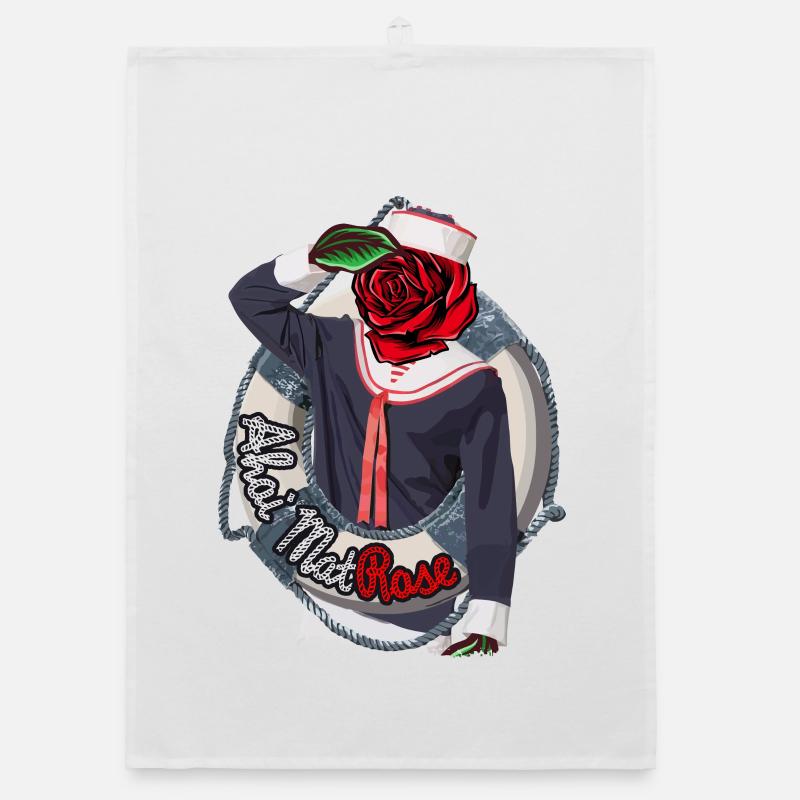 Ahoy MatRose – Conception de jeux de mots maritimes Torchon bio