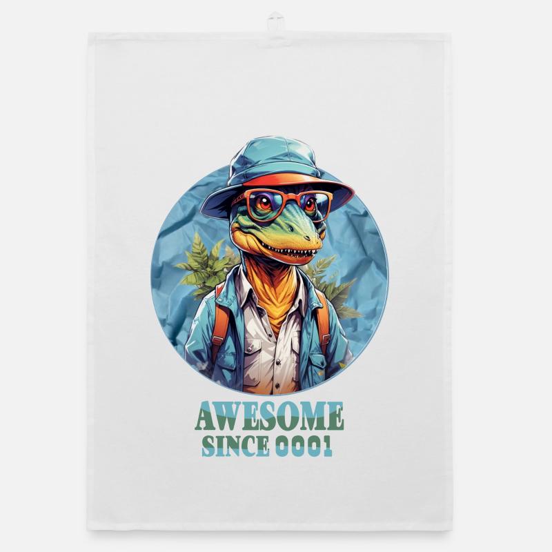 Dinosaurs, T-Rex Organic dish towel