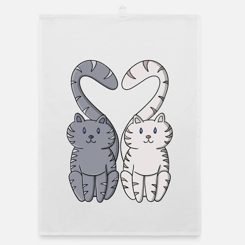 Chatons amoureux Torchon bio