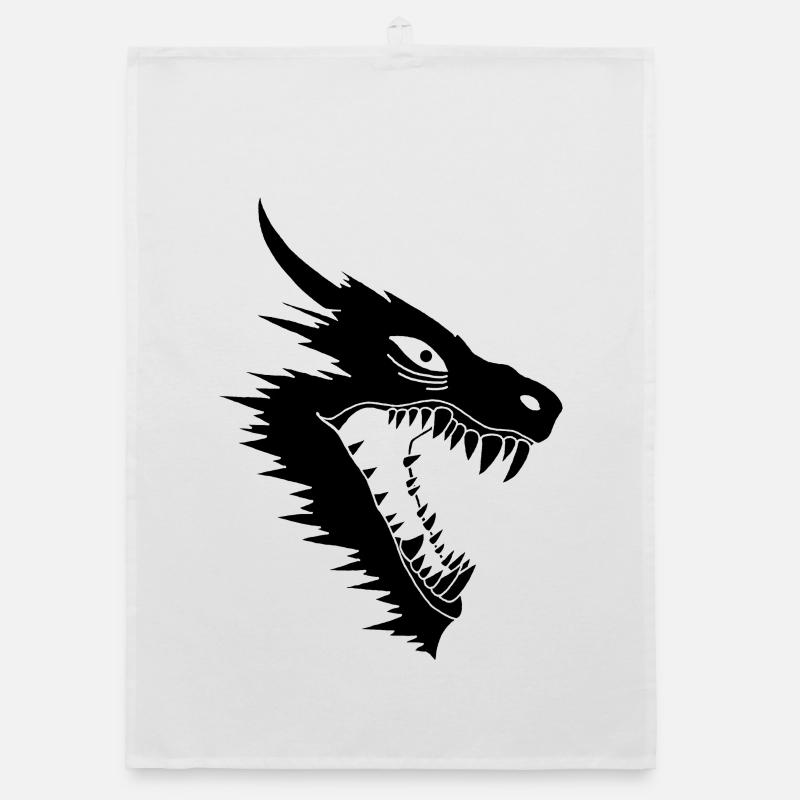 Angriff des Schwarzen Drachen Organic Geschirrtuch