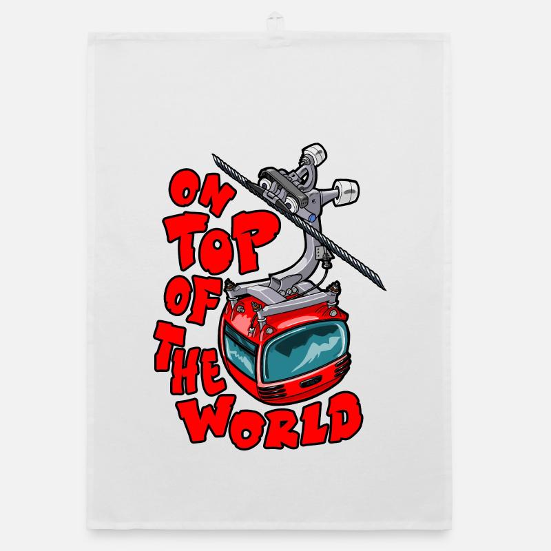 1422-gondole-ROUGE Torchon bio