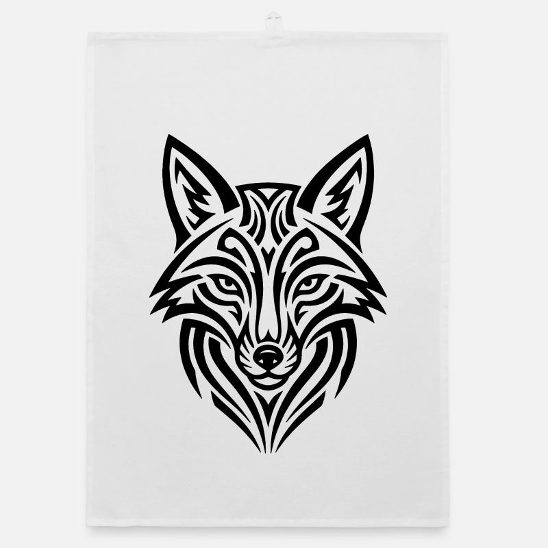 Schlauer Fuchs – stylisches Tier Design Organic Geschirrtuch