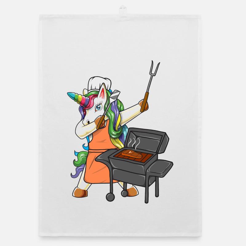 Grill de licorne grillé Maître Grill Drôle Torchon bio