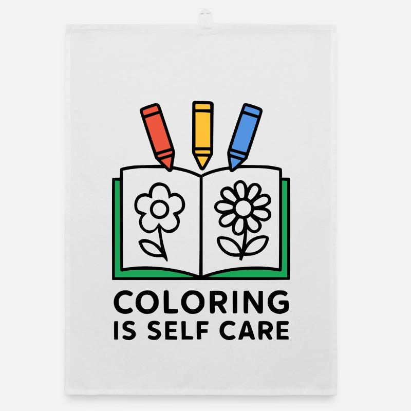 Colorier, c’est prendre soin de soi Torchon bio