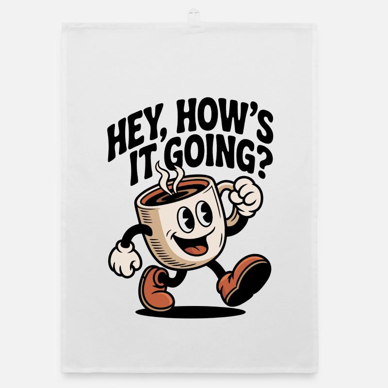 Laughing Coffee Mug Organic dish towel