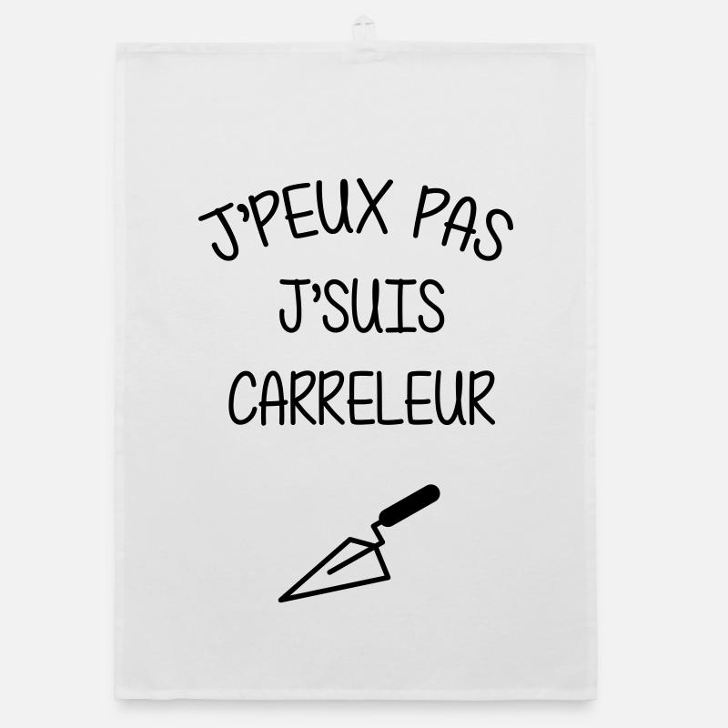 Ich kann nicht, ich bin Fliesenleger – Humor-Beruf Organic Geschirrtuch