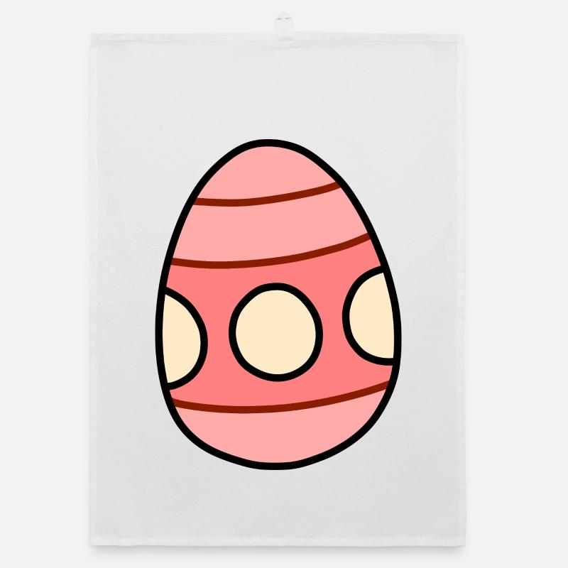 Œuf de Pâques rayé pastel Torchon bio