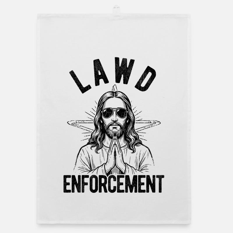 Application de la loi, Jésus, Bible, foi chrétienne Torchon bio