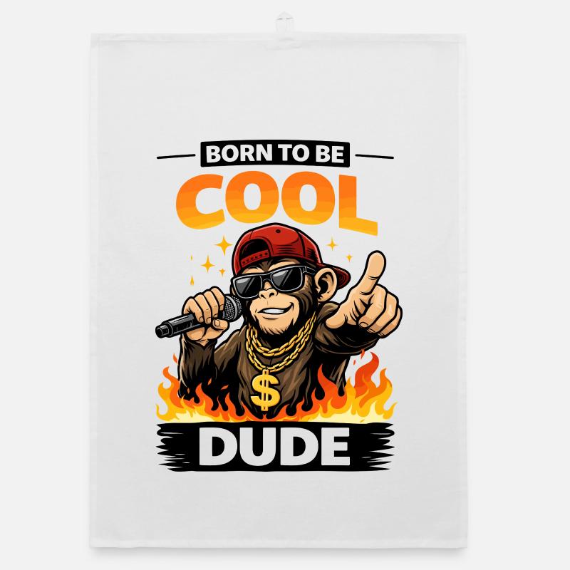 Né pour être cool, mon gars singe Torchon bio