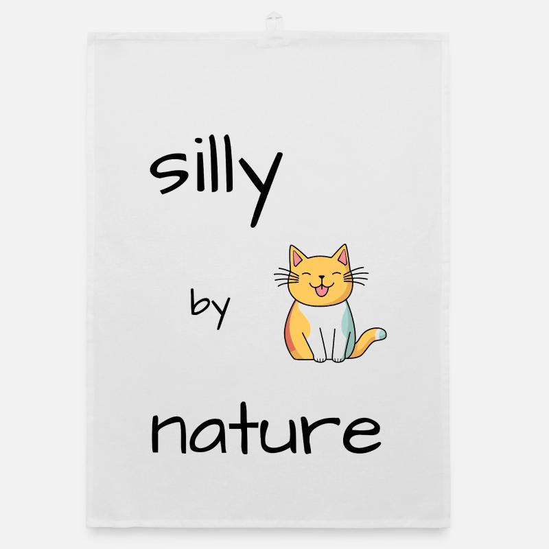 Silly Cat Organic dish towel