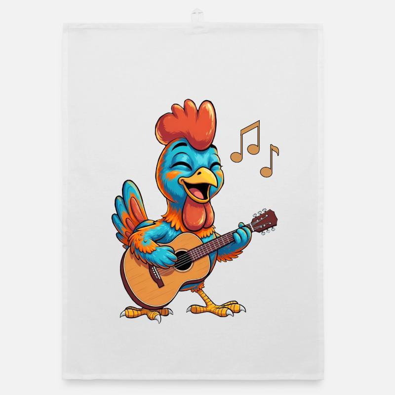 Poulet drôle à la guitare Torchon bio