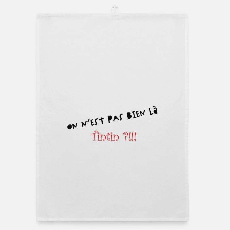 Wir sind nicht hier Organic Geschirrtuch