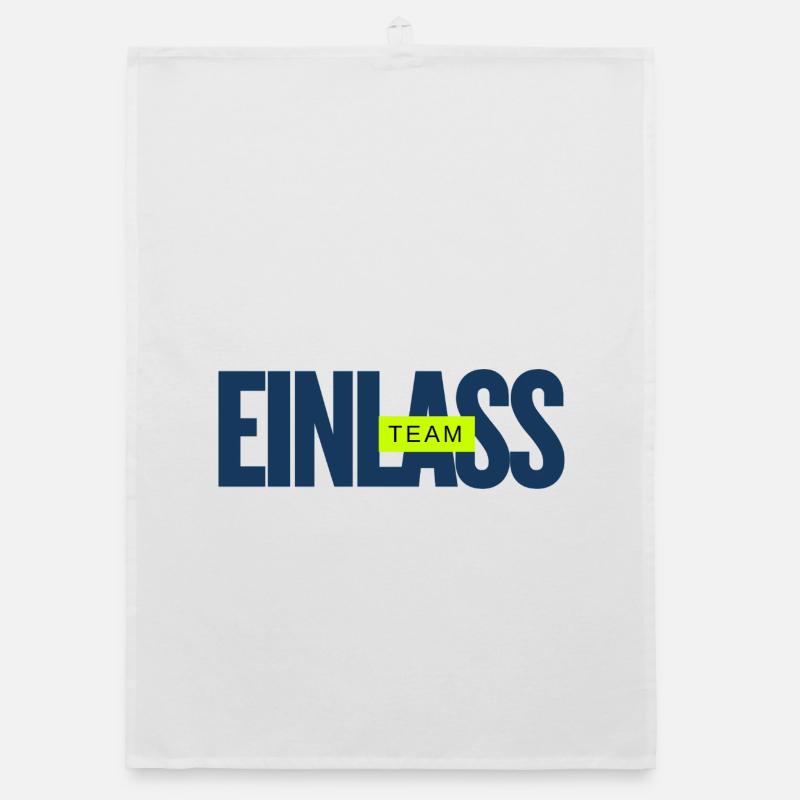 EINLASS Team - Personal - ORGA - Mitarbeiter Crew - Organic Geschirrtuch - Weiß