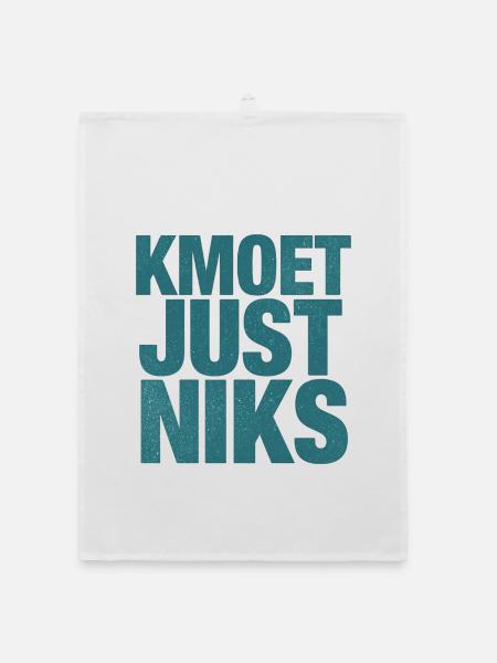 Kmoet just nothing, Dialecte anversois Chemises - Torchon bio - blanc - Devant