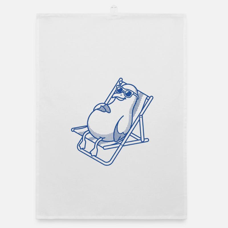 Penguin frissonne sur le banc Torchon bio