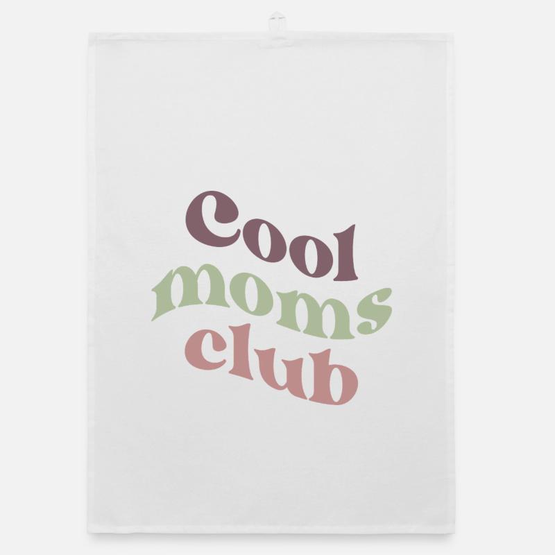 Cool Moms Club Retro-Typografie Organic Geschirrtuch