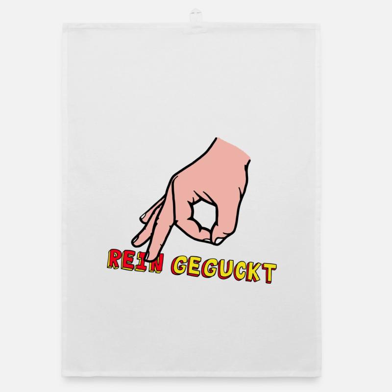 Index de main comique avec texte rétro Torchon bio