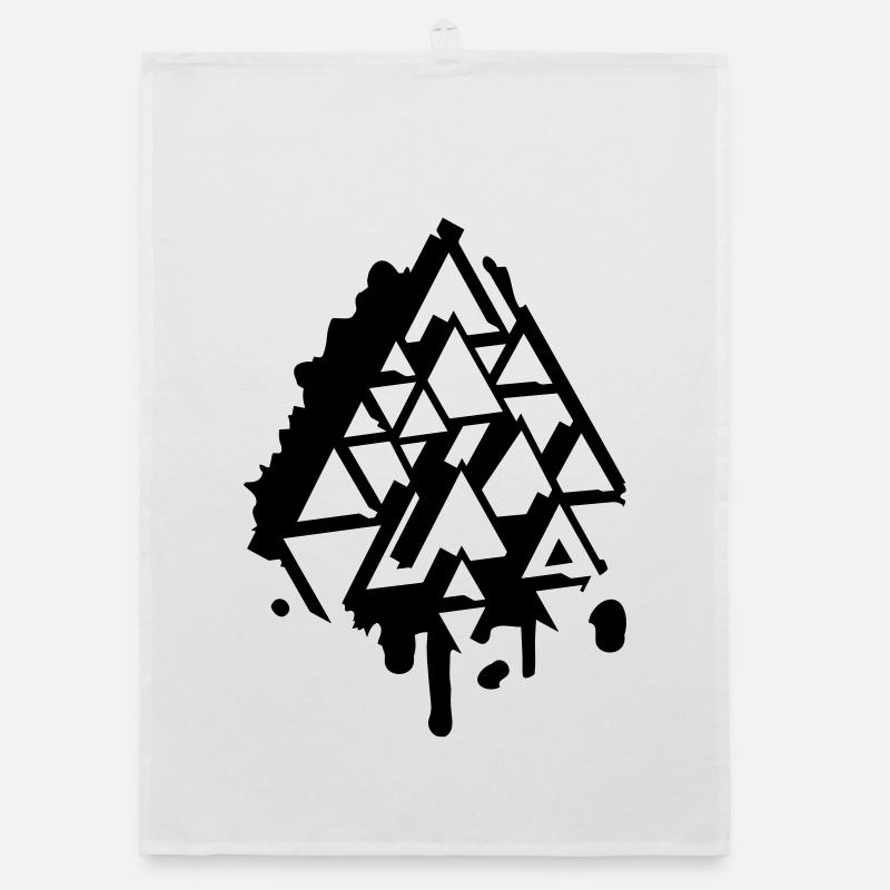 abstract Graffiti Triangle Organic dish towel