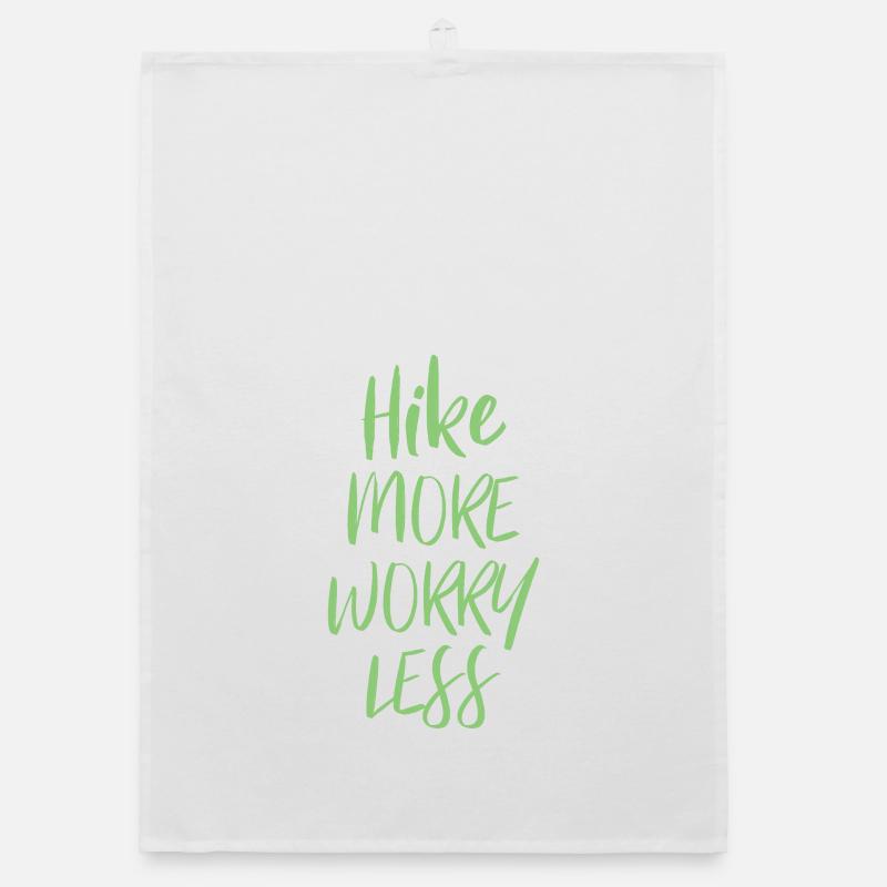 Hike More Worry Less Organic dish towel