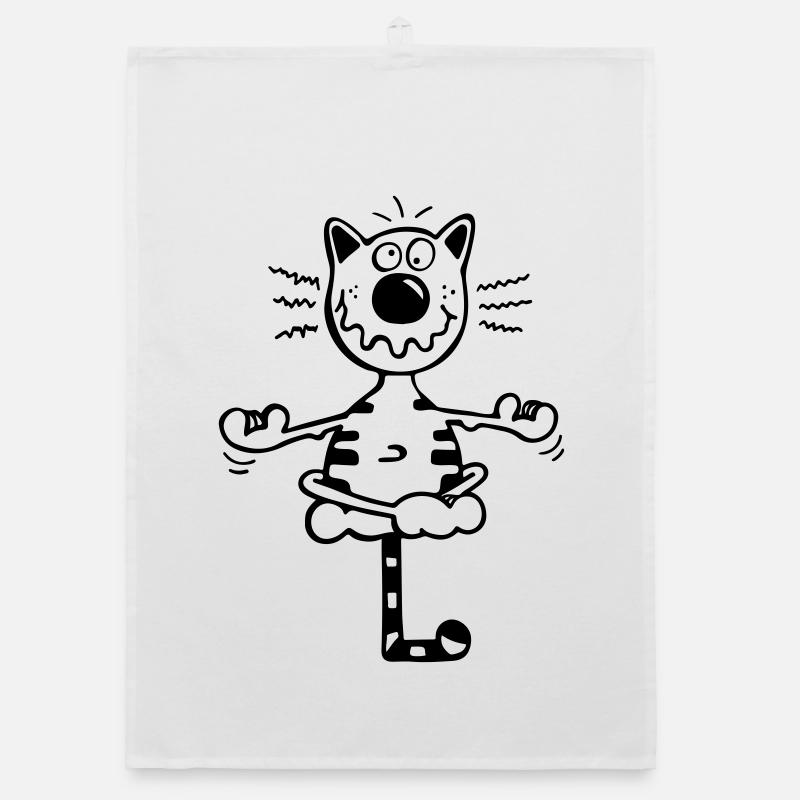 Fitness Katze Organic Geschirrtuch