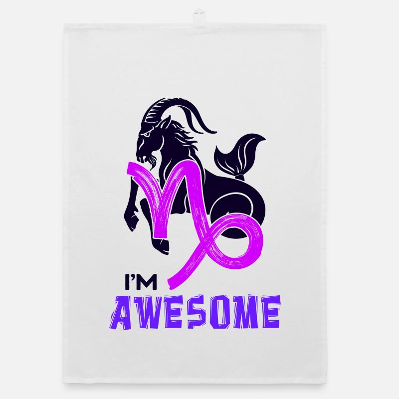 Capricorn Astrology Horoscope Zodiac Statement Organic dish towel