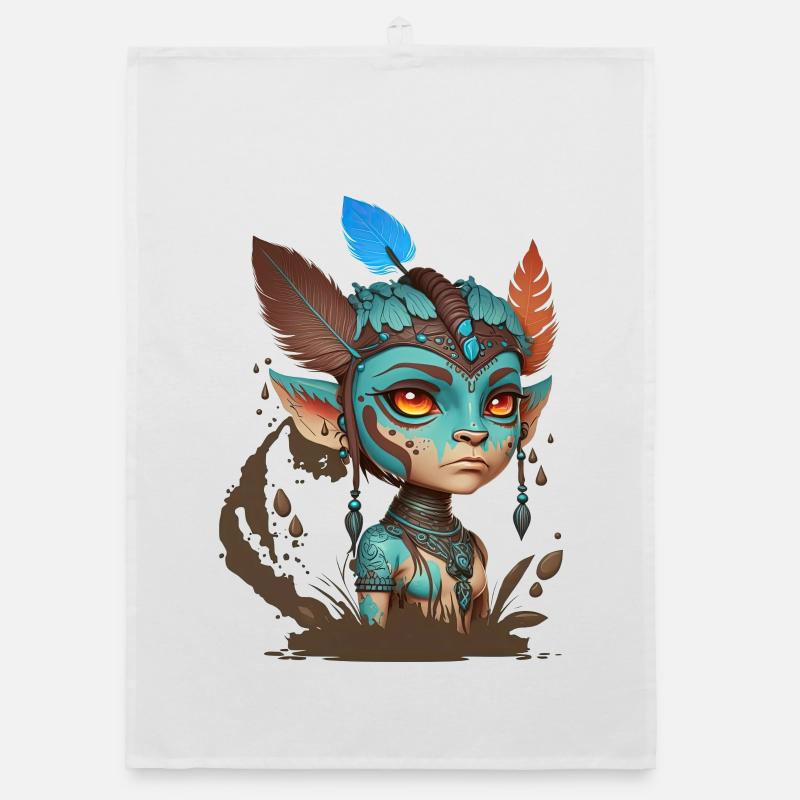 Masque bleu des esprits forestiers - Avatar Torchon bio