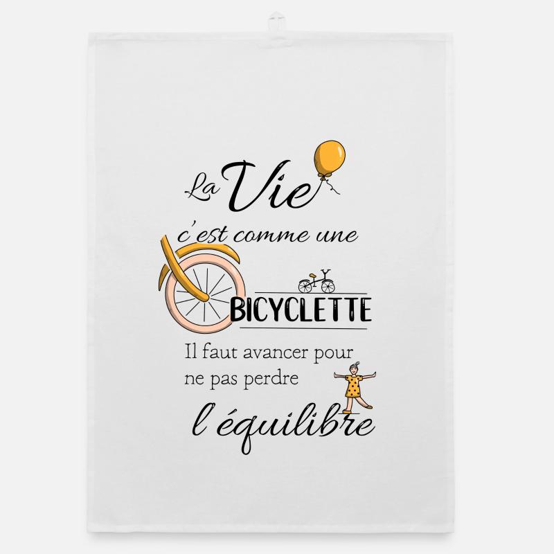 Equilibre et bicyclette Torchon bio