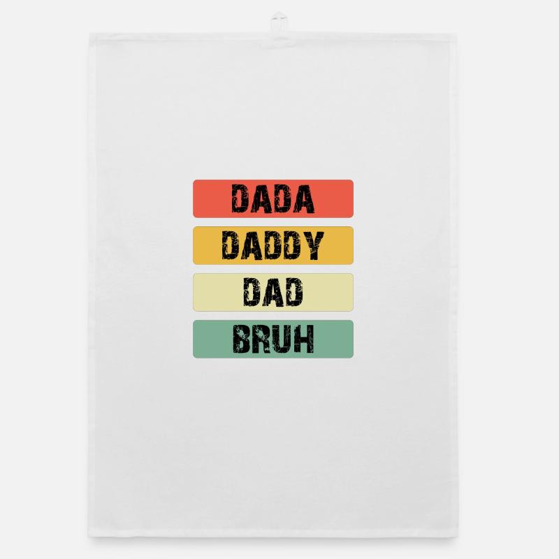 Dada Daddy Dad Bruh Color Bars Organic dish towel