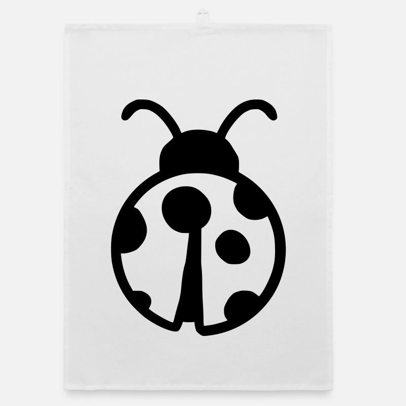 cute ladybug Organic dish towel