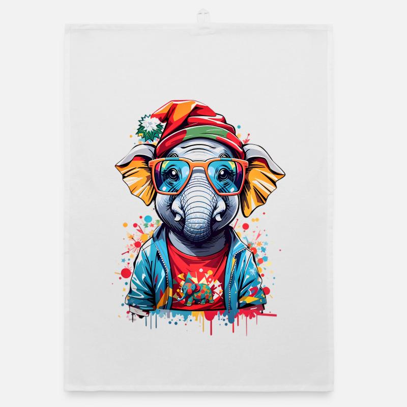 Coole Elefant Organic Geschirrtuch