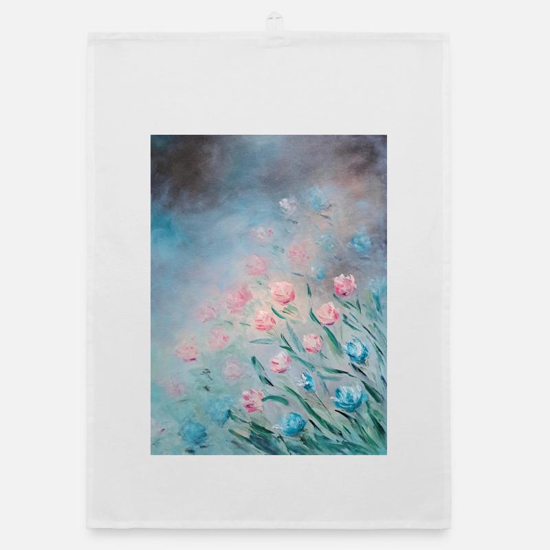 Œuvre d’art impressionniste fleur fleur Torchon bio