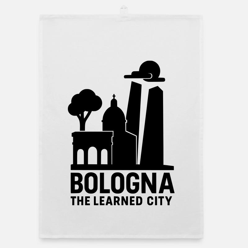 Bologna Italy Silhouette Organic dish towel