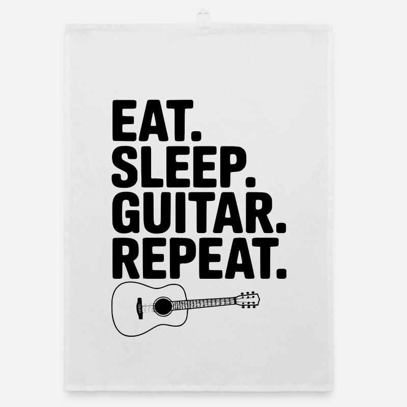 Eat. Sleep. Guitar. Repeat. Organic dish towel