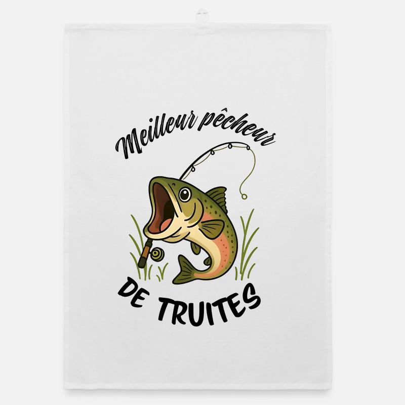 Bester Forellenangler Organic Geschirrtuch