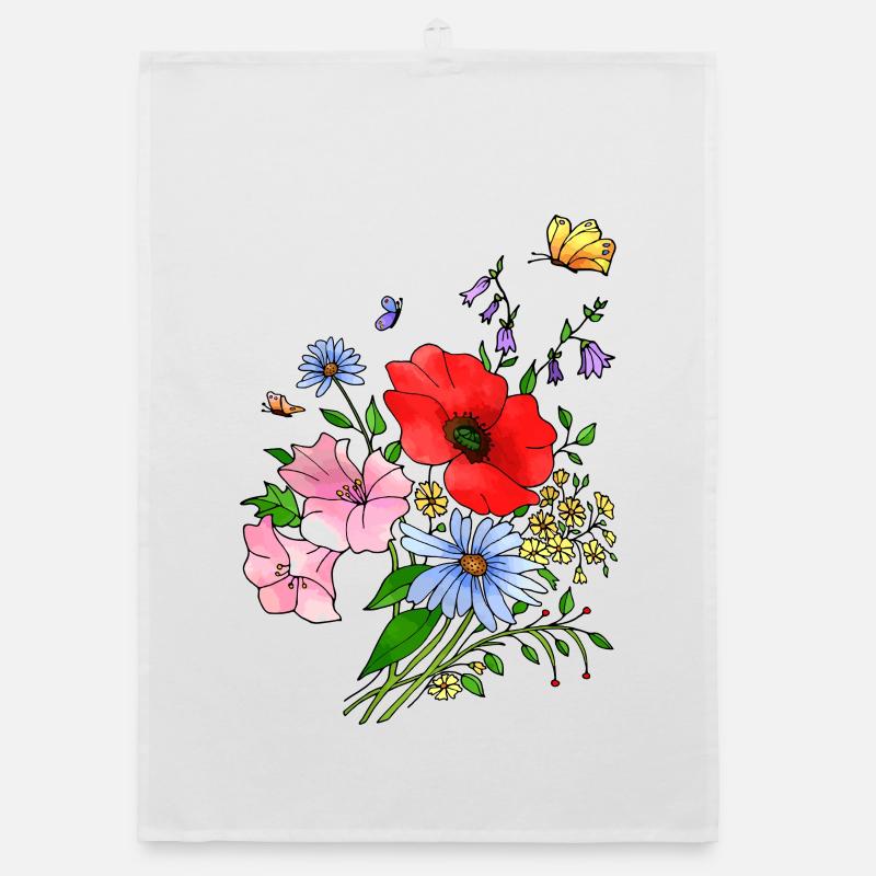 Blumen Organic Geschirrtuch