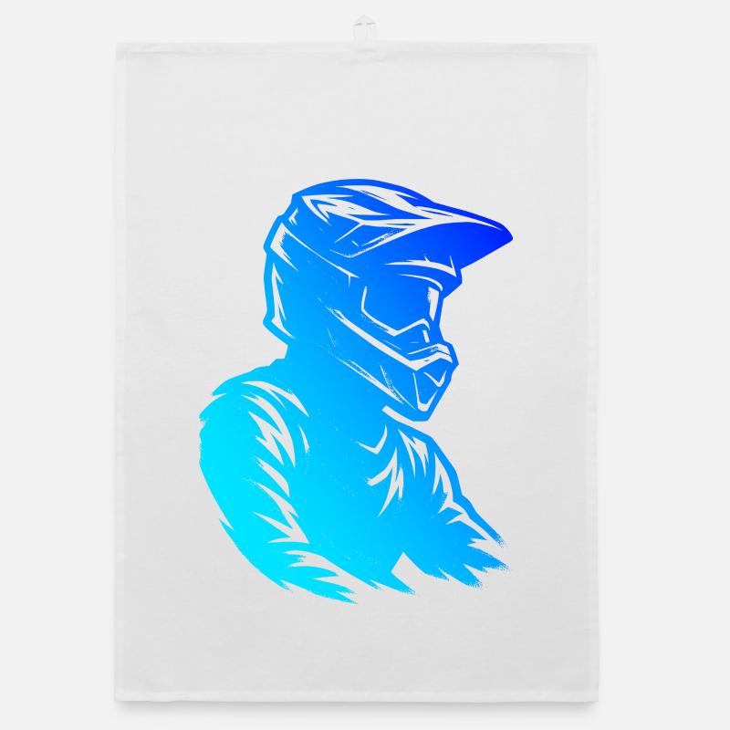 Message clair du motocross Torchon bio