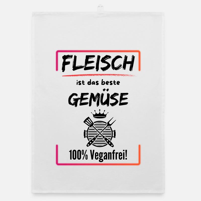 Fleisch ist das beste Gemüse-100% Veganfrei Organic Geschirrtuch